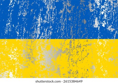 Ukraine flag with grunge effect.