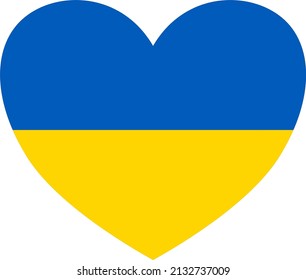 Ukraine  flag in heart shape isolated  on png or transparent  background,Symbols of Ukraine, template for banner,card,advertising ,promote, and business matching country poster, vector illustration