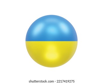 Ukraine-Flaggensymbol 3D-Darstellung