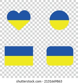 Icono de la bandera de Ucrania. Salvemos el concepto de Ucrania. Símbolo ucraniano vector, icono, botón