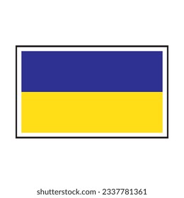 ukraine flag icon vector illustration symbol design
