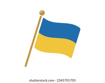 Ilustración del vector de la bandera de Ucrania