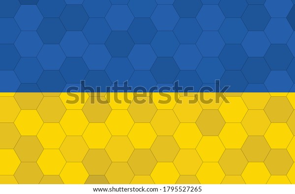 Ukraine Flag Illustration Futuristic Ukrainian Flag Stock Vector ...