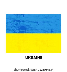 Ukraine flag isolated on white background. Official national symbol. Vector flat design collection.