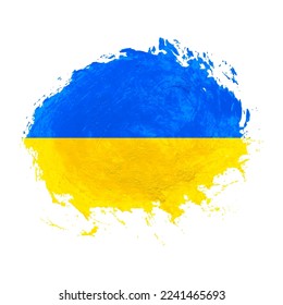 Ukraine flag, isolated on white background