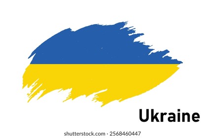 Ukraine flag. Flag of Ukraine. National symbol. Square, round and heart shape. Ukrainian flag symbol. Blue and yellow illustration. Stock vector illustration