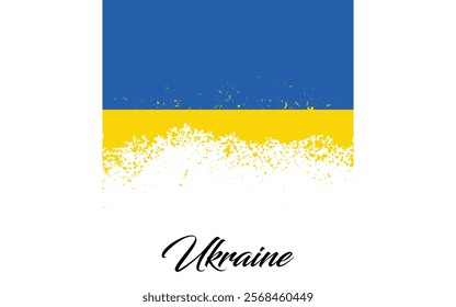 Ukraine flag. Flag of Ukraine. National symbol. Square, round and heart shape. Ukrainian flag symbol. Blue and yellow illustration. Stock vector illustration