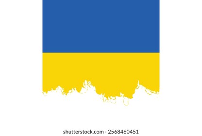 Ukraine flag. Flag of Ukraine. National symbol. Square, round and heart shape. Ukrainian flag symbol. Blue and yellow illustration. Stock vector illustration