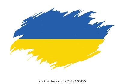 Ukraine flag. Flag of Ukraine. National symbol. Square, round and heart shape. Ukrainian flag symbol. Blue and yellow illustration. Stock vector illustration