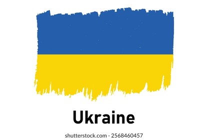 Ukraine flag. Flag of Ukraine. National symbol. Square, round and heart shape. Ukrainian flag symbol. Blue and yellow illustration. Stock vector illustration