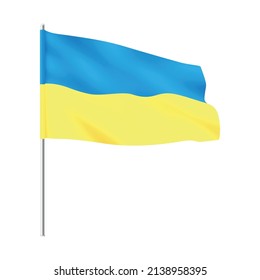 Ukraine flag. National Ukrainian yellow blue flag. Vector