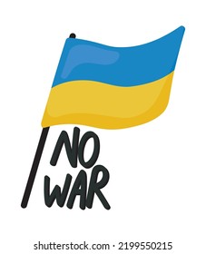 Ukraine-Flagge ohne Krieg - Symbol
