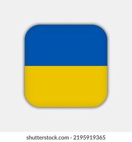 Ukraine flag, official colors. Vector illustration.