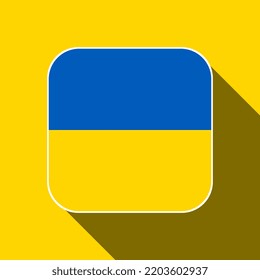 Ukraine flag, official colors. Vector illustration.