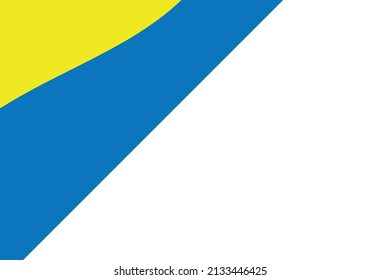 Bandera de Ucrania en un fondo blanco.