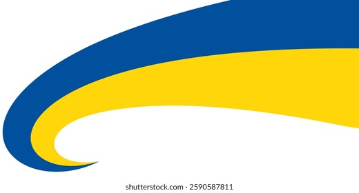 Ukraine flag on a white background. Vector illustration.