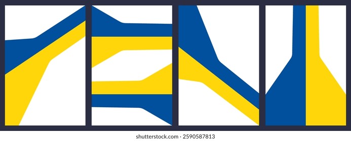 Ukraine flag on a white background. Vector illustration.