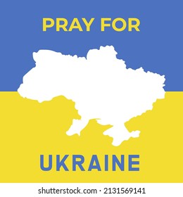 Ukraine flag praying concept vector illustration. Pray For Ukraine peace. Save Ukraine from russia.