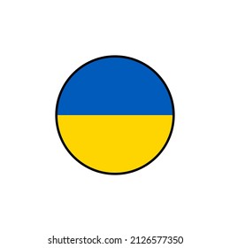 ukraine flag round design vector illustration.