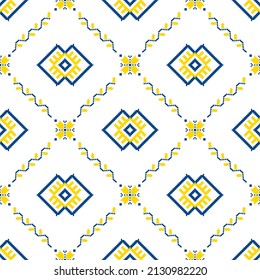 Ukraine flag seamless pattern concept vector illustration.Save Ukraine from russia.