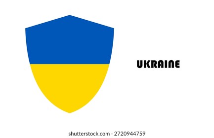 Bandera de Ucrania en forma de escudo (insignia)