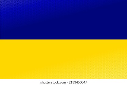Bandera de Ucrania con un pequeño ícono de paz dentro, bandera de la nación de la ilustración vectorial.