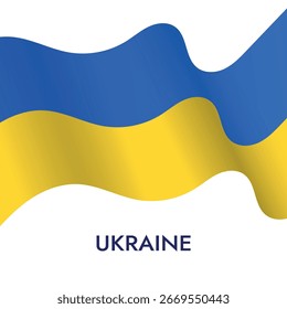 Ukraine Flagge Vektor Banner gelb-blaue Flagge auf weißem Hintergrund