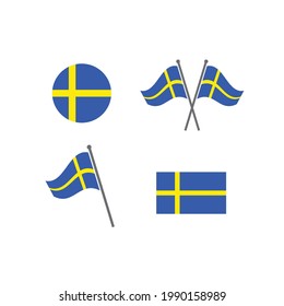 ukraine flag vector icon illustration design template