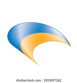Ukraine flag, vector illustration