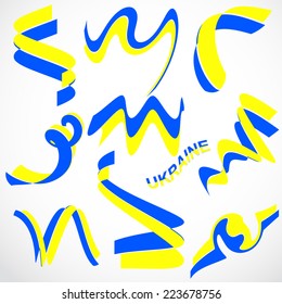 Ukraine flag, vector illustration