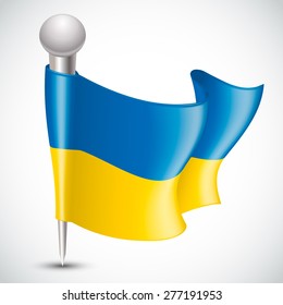Ukraine flag, vector illustration