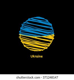 Ukraine flag vector illustration.