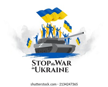  Ukraine flag vector illustration background. Peace between Ukraine and Russia 
