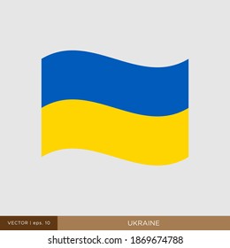 Ukraine Flag Vector Illustration Design Template.