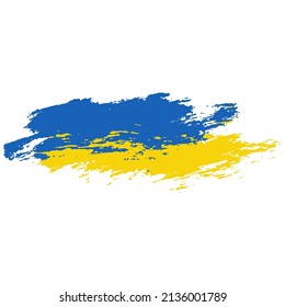 Ukraine flag. Vector illustration isolated on white background. Symbol of Ukraine. 