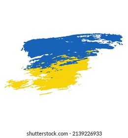 Ukraine flag. Vector illustration isolated on white background. Symbol of Ukraine. 