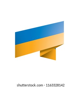 Ukraine flag, vector illustration on a white background