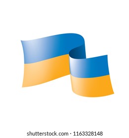 Ukraine flag, vector illustration on a white background