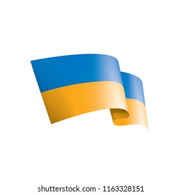 Ukraine flag, vector illustration on a white background