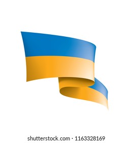 Ukraine flag, vector illustration on a white background
