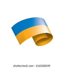 Ukraine flag, vector illustration on a white background