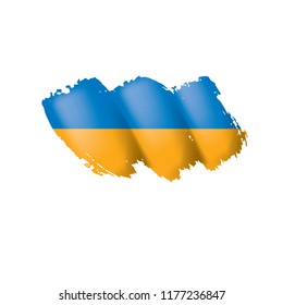Ukraine flag, vector illustration on a white background
