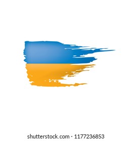 Ukraine flag, vector illustration on a white background
