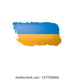 Ukraine flag, vector illustration on a white background