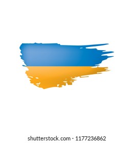 Ukraine flag, vector illustration on a white background