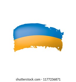 Ukraine flag, vector illustration on a white background