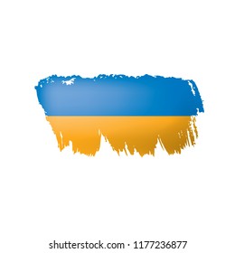 Ukraine flag, vector illustration on a white background