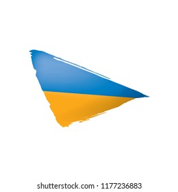 Ukraine flag, vector illustration on a white background