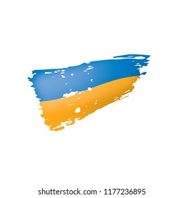 Ukraine flag, vector illustration on a white background