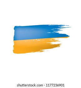 Ukraine flag, vector illustration on a white background